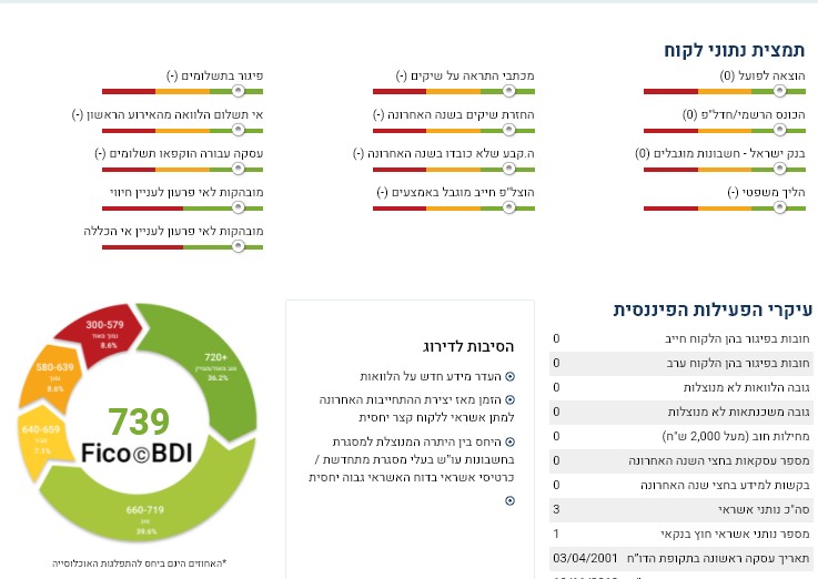 דירוג אשראי בי די אי